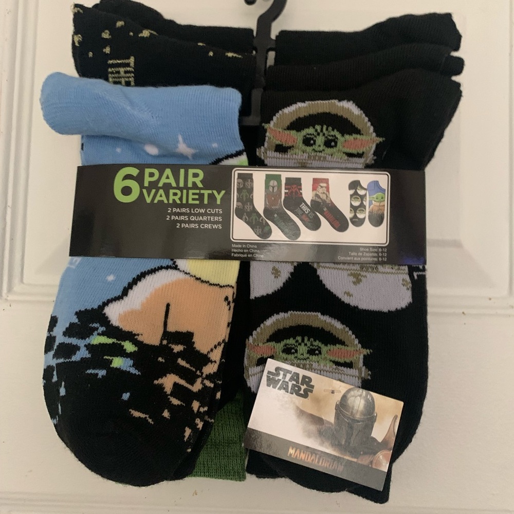 Star Wars The Mandalorian Socks 6 Pack